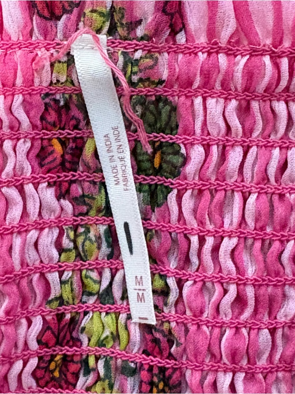Free People Alejandra Pink Floral Smocked Midi Dress | M - Picture 9 of 11